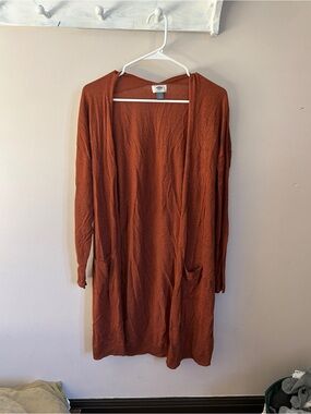 Old Navy Rust Open-Front Cardigan